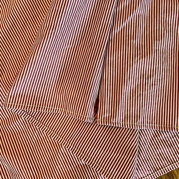 TALBOTS Mixed Striped Flounce Sleeve Ruffle Top - Picture 8 of 10